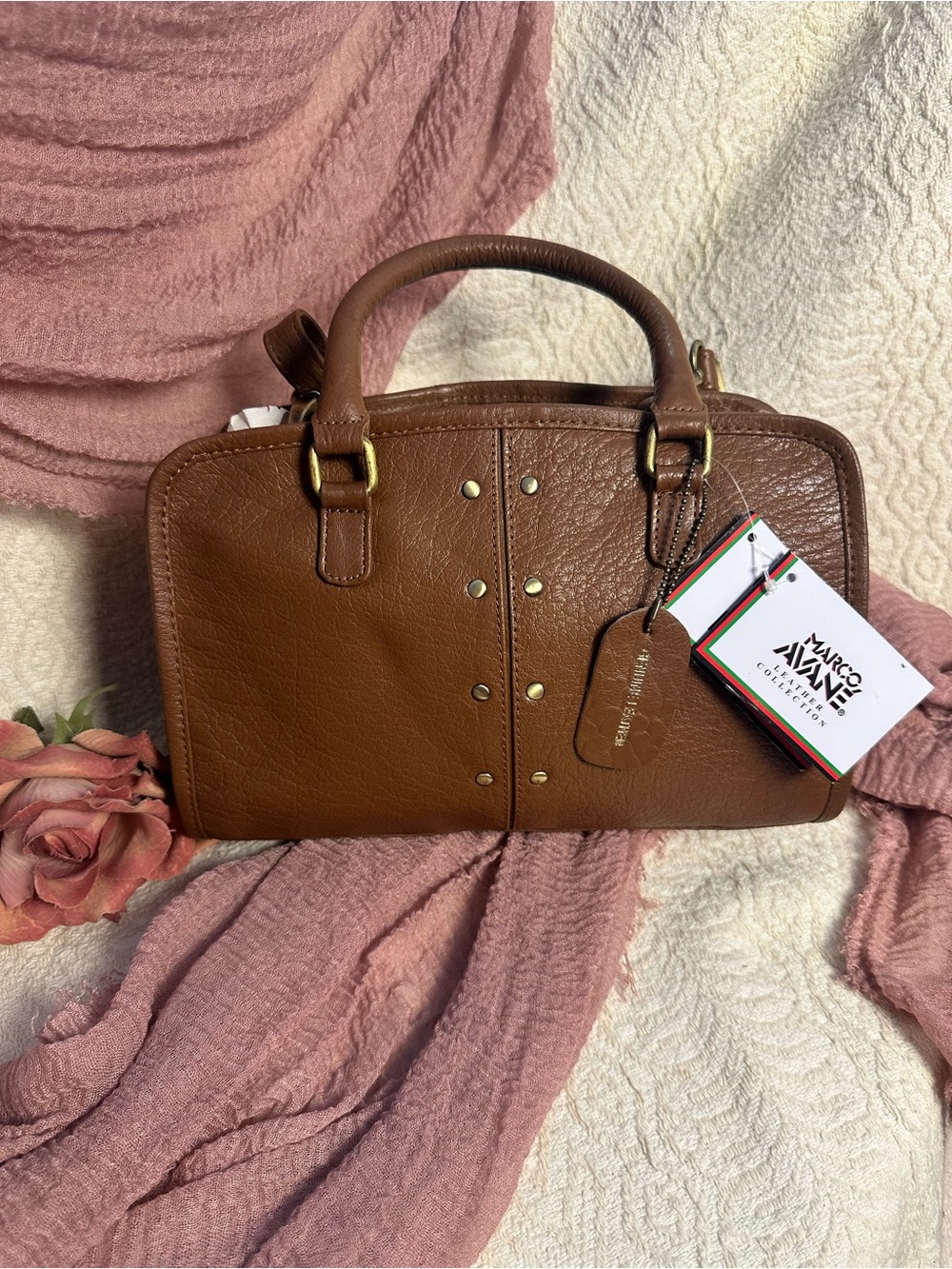 Marco Avane Leather -Satchel/Shoulder/Crossbody Bag New with tags